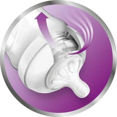 Бутылочка из пластика Philips AVENT Natural Антиколиковая, розовая, 260 мл foto