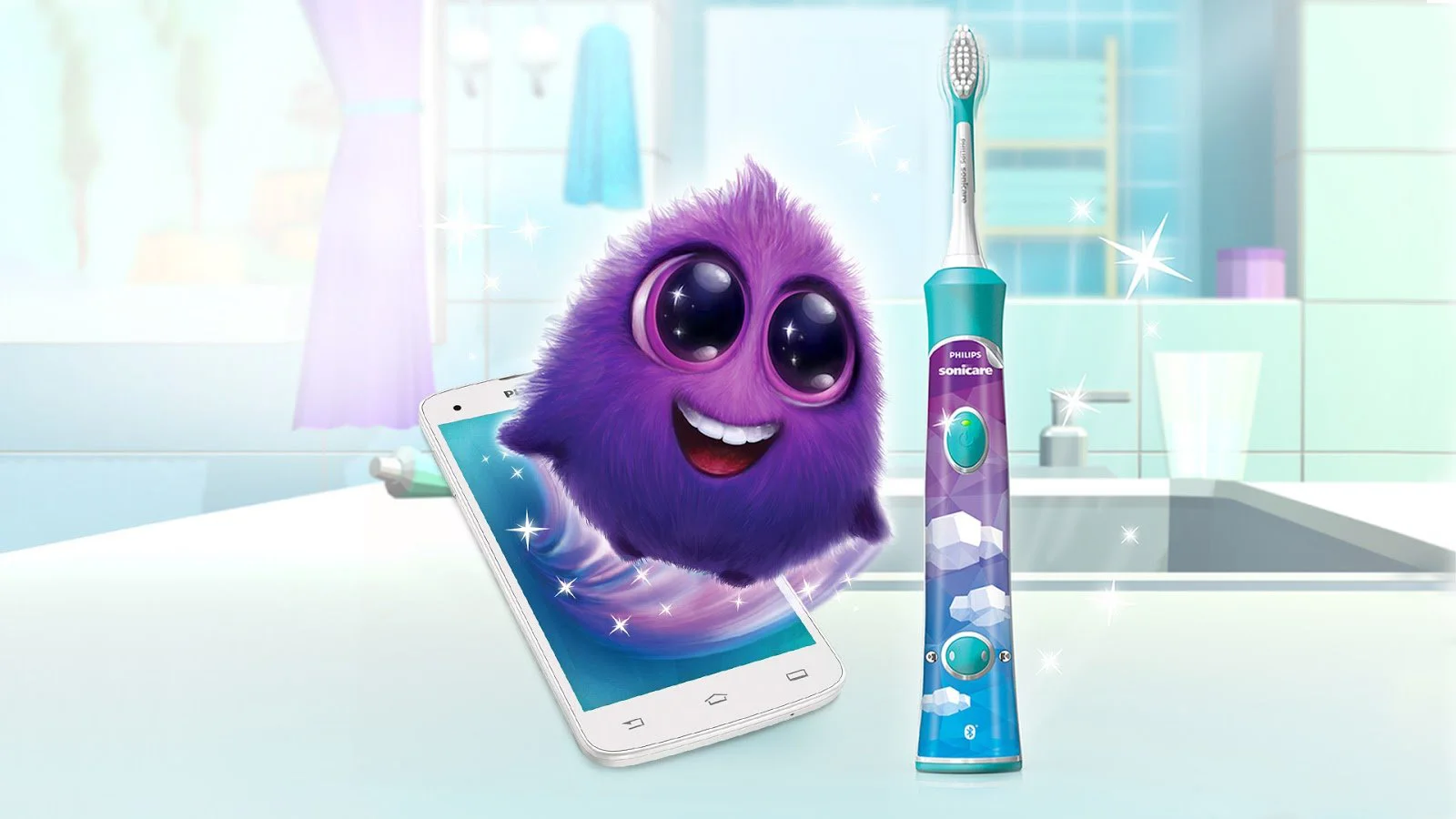 Электрическая зубная щетка Philips Sonicare Kids, (3+лeт)