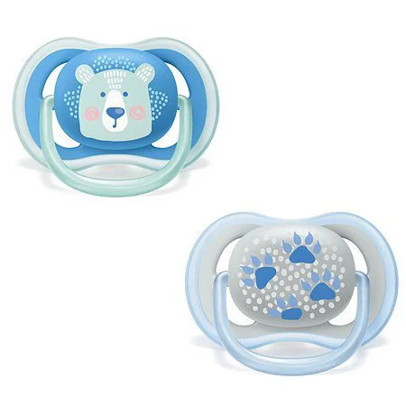 Suzete ortodontice din silicon Philips AVENT Ultra Air Boy in cutie (6-18 luni), 2 buc. foto