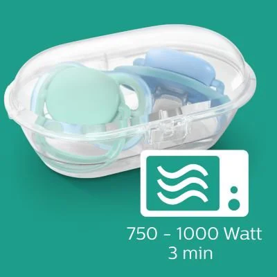 Пустышка силиконовая ортодонтическая  Philips AVENT Ultra Air Girl в контейнере (6-18 мec+), 2 шт foto