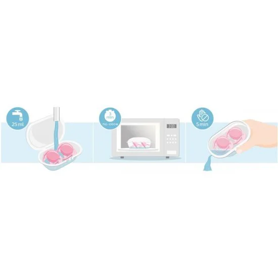 Пустышка силиконовая ортодонтическая  Philips AVENT Ultra Air Girl в контейнере (6-18 мec+), 2 шт foto