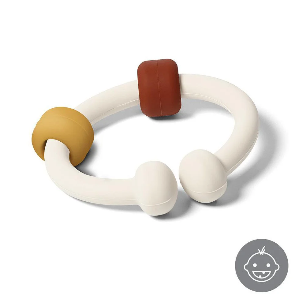 Jucarie-inel gingival BabyOno Link Teether (3+luni)