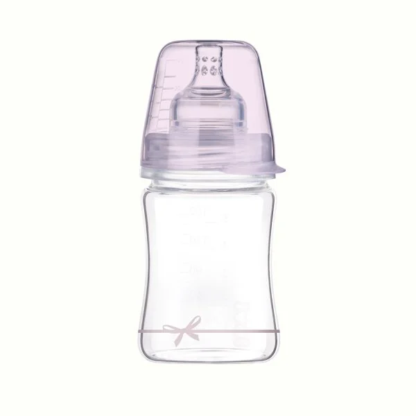 Бутылочка стеклянная Lovi Baby Shower Girl (0+ мес), 150 мл.