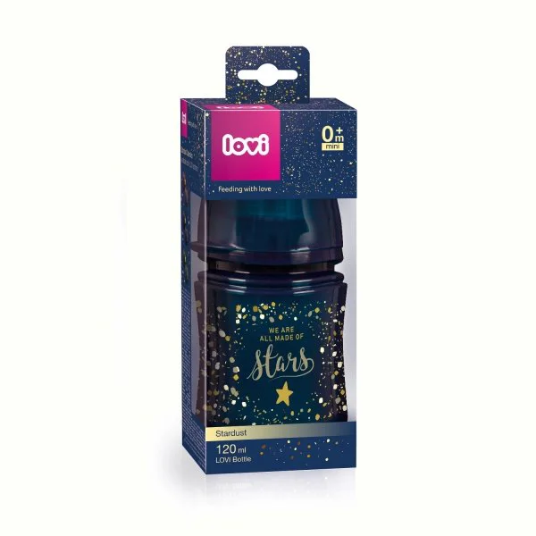 Biberon din plastic Lovi Stardust (0+ luni), 120 ml foto