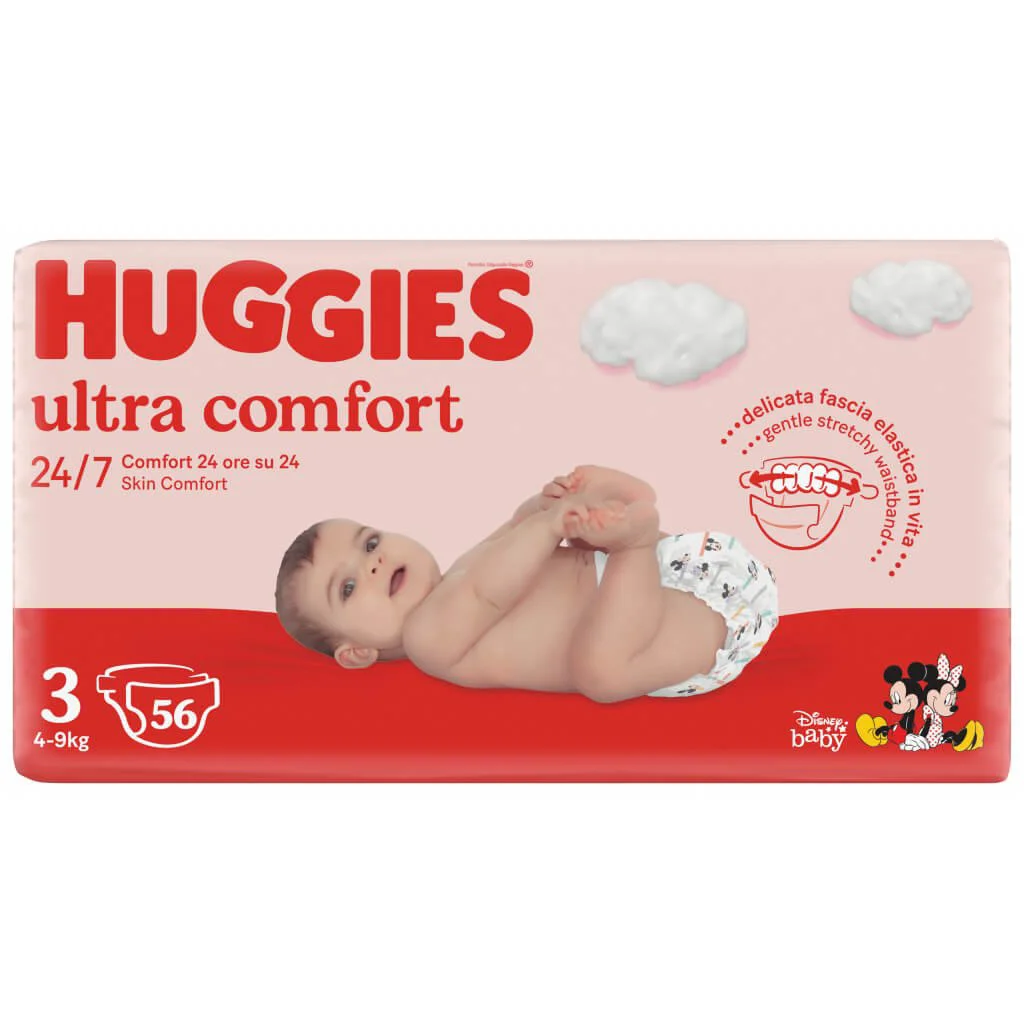 Scutece Huggies Ultra Comfort Jumbo Unisex 3 (4-9 kg), 56 buc. foto