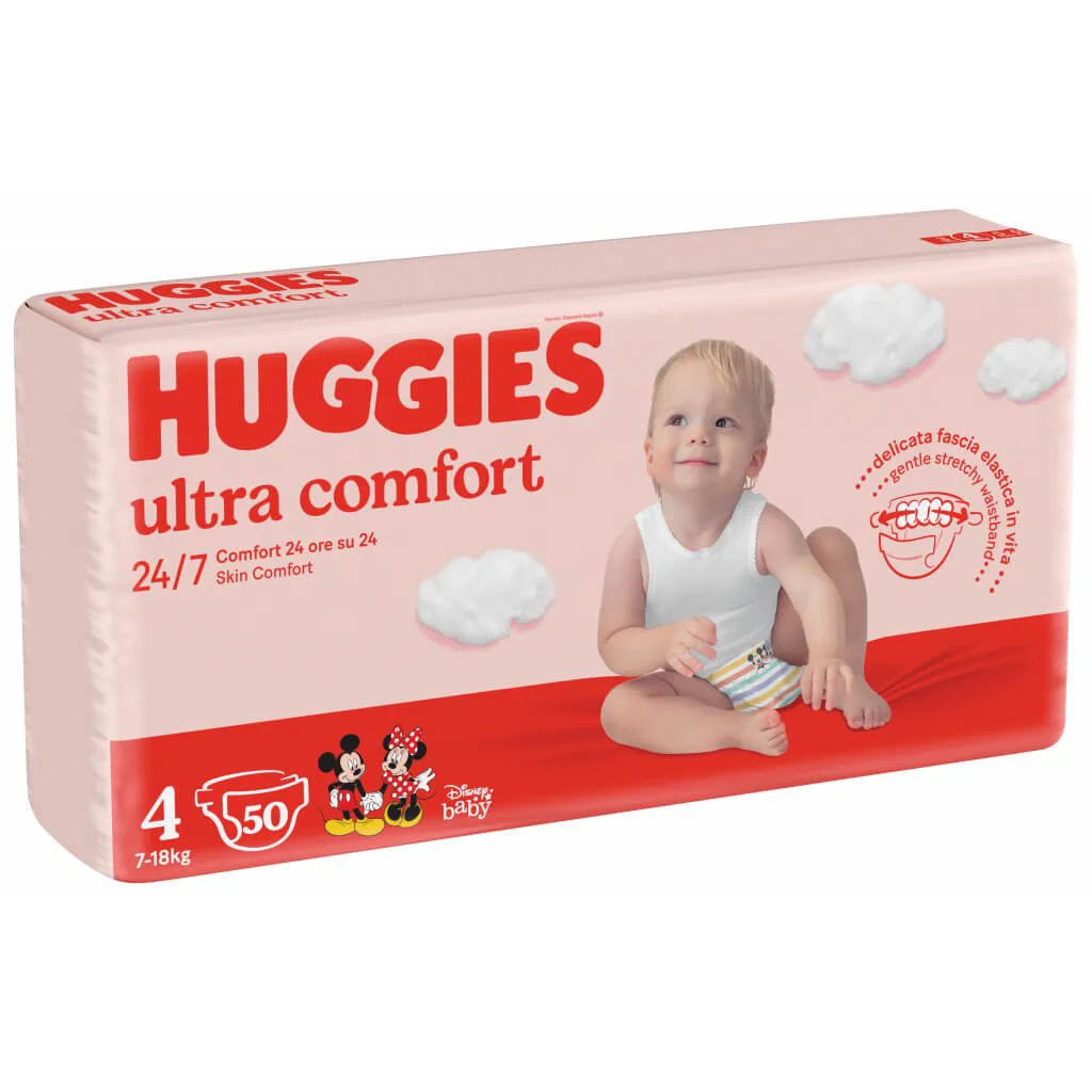 Scutece Huggies Ultra Comfort Jumbo Unisex 4 (7-18 kg), 50 buc.