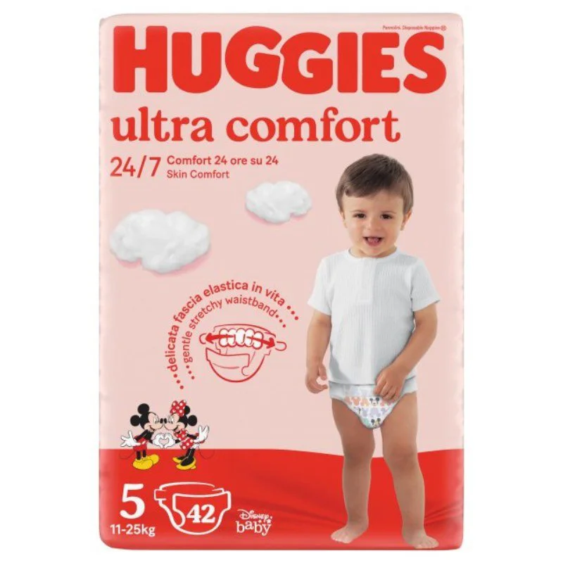 Scutece Huggies Ultra Comfort Jumbo Unisex 5 (11-25 kg), 42 buc. foto