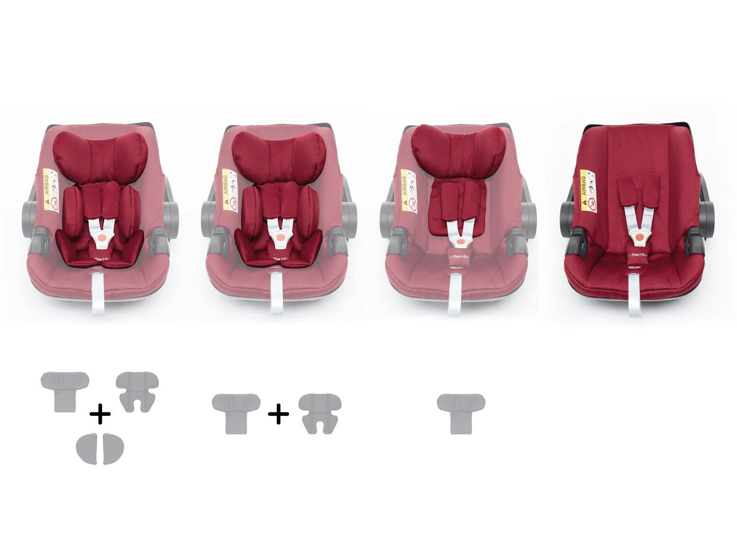 Scoica auto i-size ZOPA X1 Plus Bordo Red, nastere - 80 cm foto