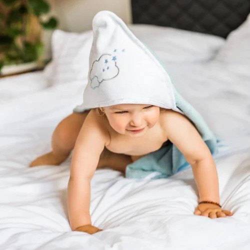 Полотенце с капюшоном BabyOno Frotte, 76 x 76 см. foto