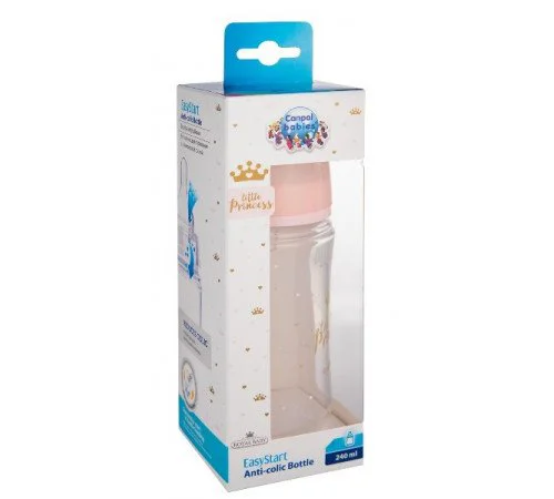 Бутылочка пластиковая антиколиковая Canpol EasyStart Royal Baby (3+ мес.), 240 мл