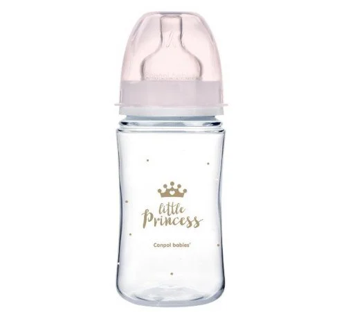 Бутылочка пластиковая антиколиковая Canpol EasyStart Royal Baby (3+ мес.), 240 мл