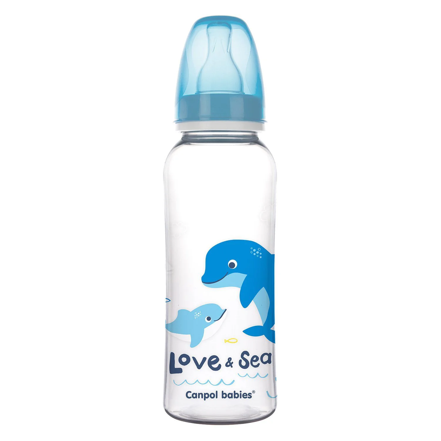 Biberon din plastic Canpol Love&Sea (12+ luni), 250 ml