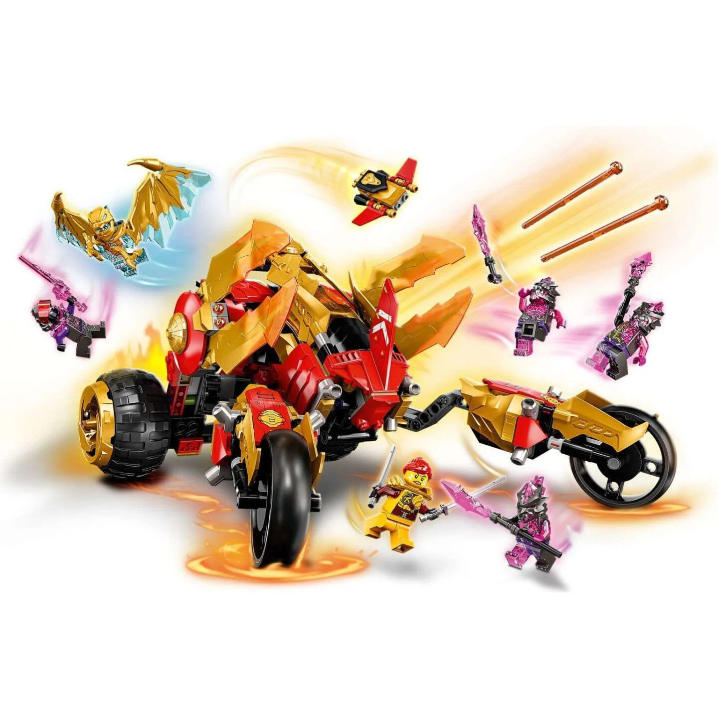 LEGO Ninjago Kai Golden Dragon Raider foto