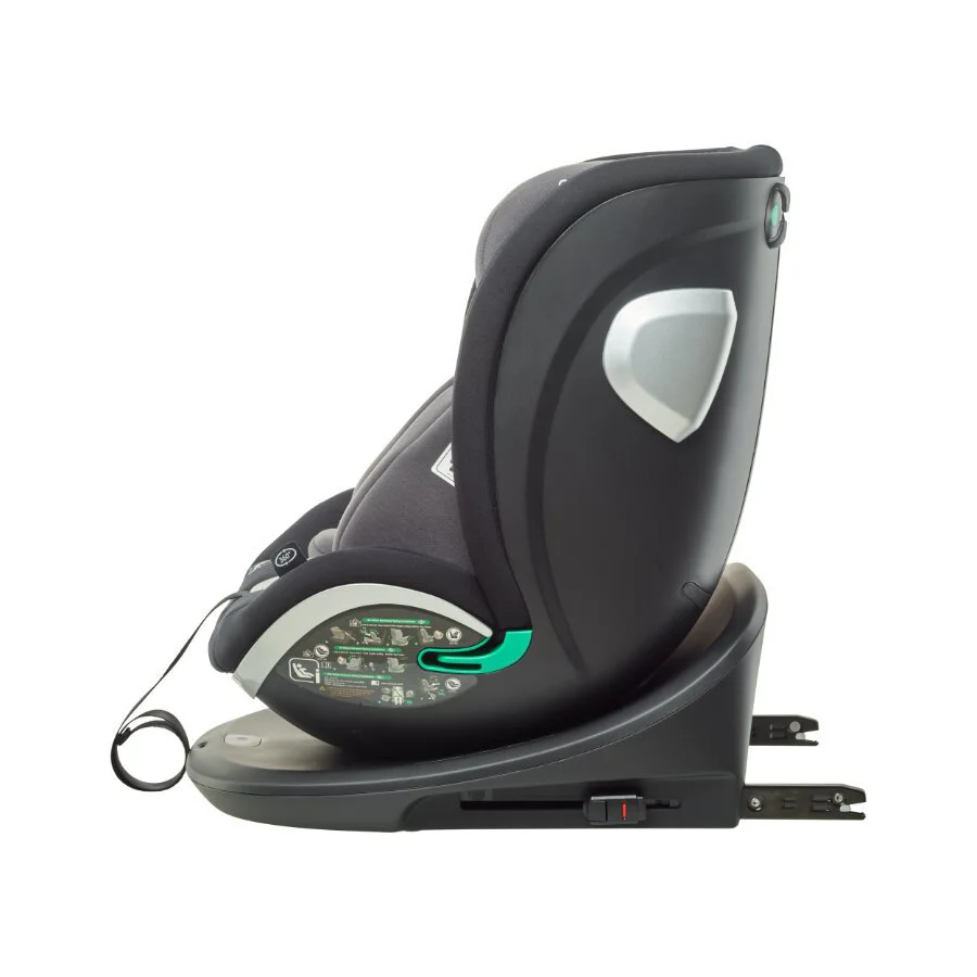 Scaun auto rotativ BabyGo Grow Up 360 Black, 0-36 kg