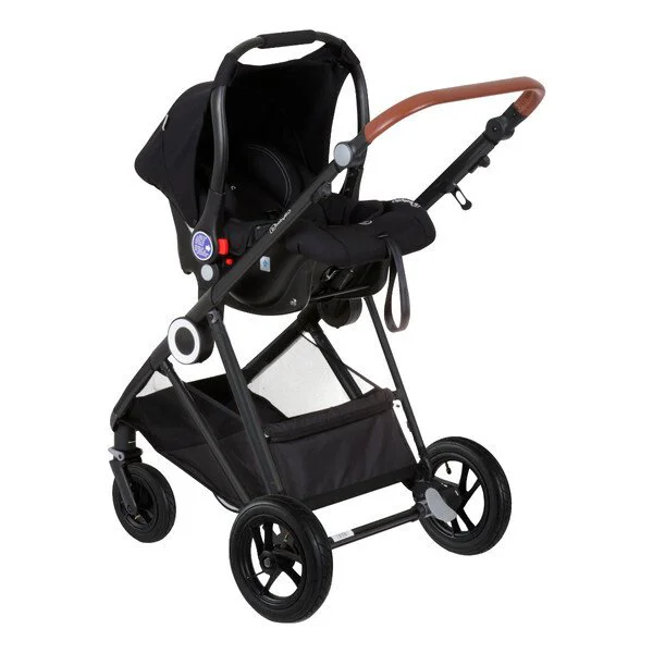 Коляска 3 в 1 BabyGo AIR Halime Black, рама Black