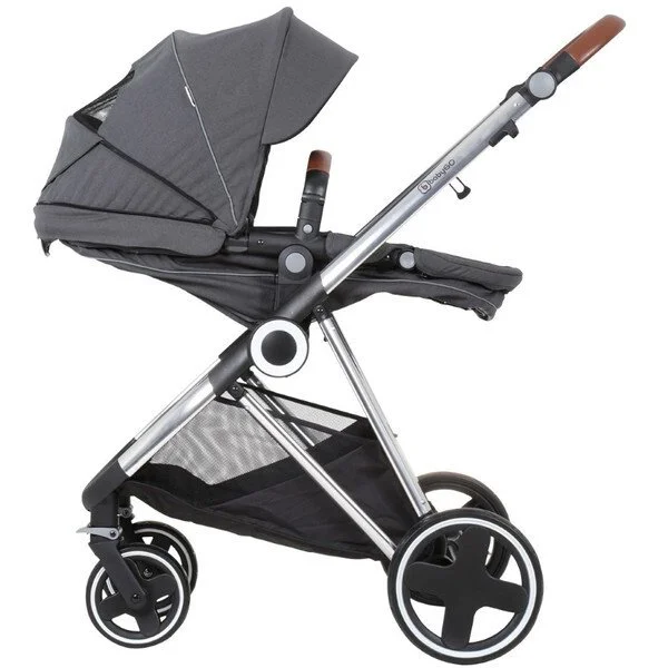 Коляска 3 в 1 BabyGo Halime Gray, рама Silver