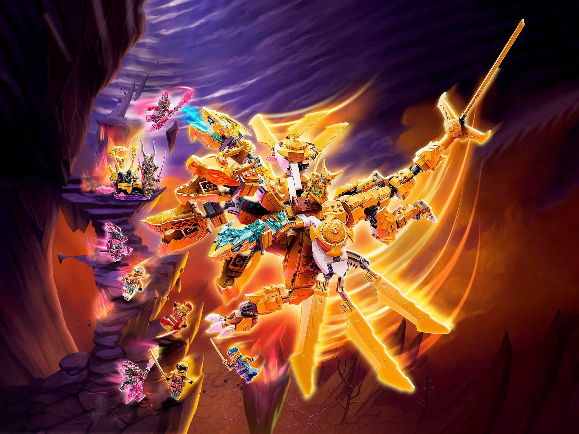 LEGO Ninjago Lloyd's Golden Ultra Dragon foto