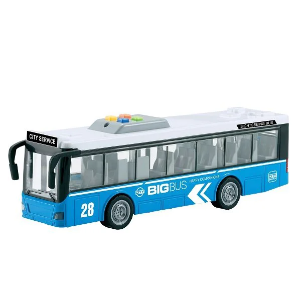 Autobus cu inertie Wenyi cu sunet si lumini, 1:16 foto
