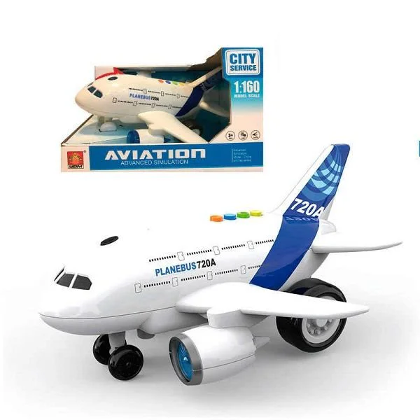 Avion cu inertie Wenyi Planebus 720B cu lumini si sunet, 1:160 foto