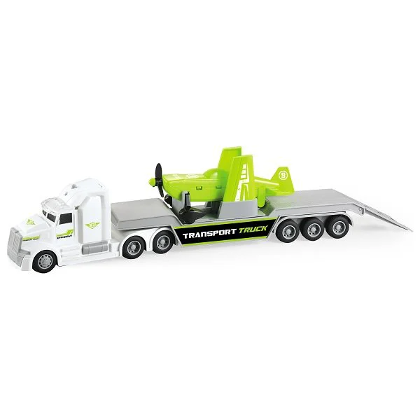 Masina cu inertie Transport Truck cu avion, 1:50 foto