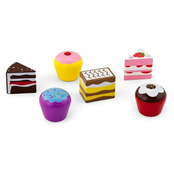 Joc de lemn Viga Toys Cake Set, 6 piese