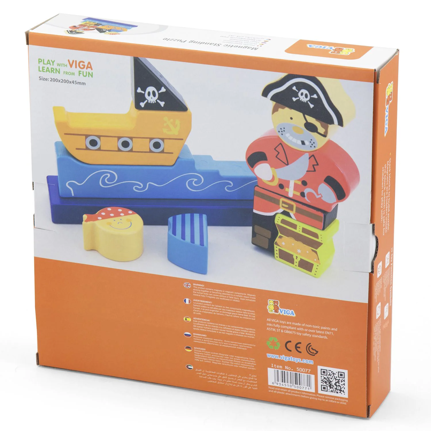 3D Puzzle din lemn Viga Toys Pirate