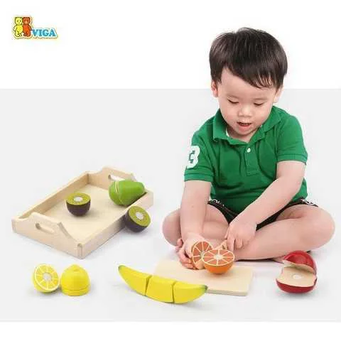 Jucarie din lemn Viga Toys Cutting Fruit