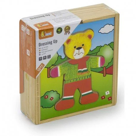 Jucarie din lemn Viga Toys Dressing Up Box Boy Bear
