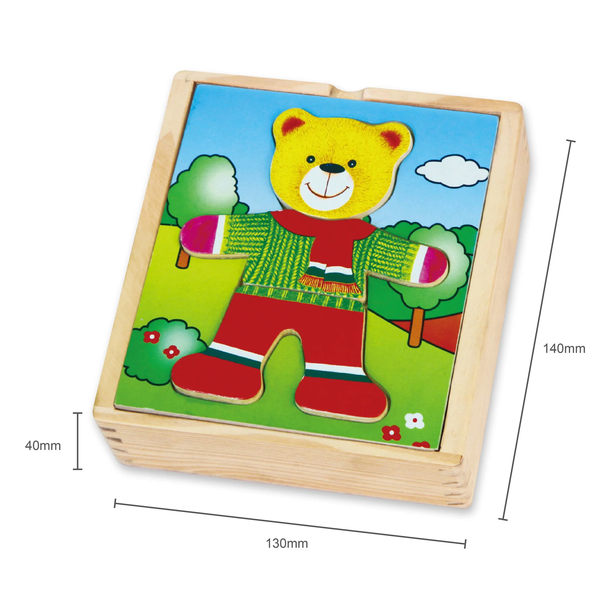 Jucarie din lemn Viga Toys Dressing Up Box Boy Bear