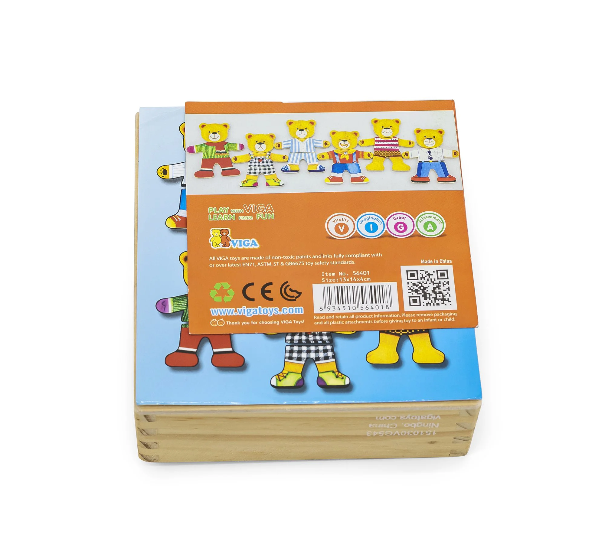 Jucarie din lemn Viga Toys Dressing Up Box Boy Bear