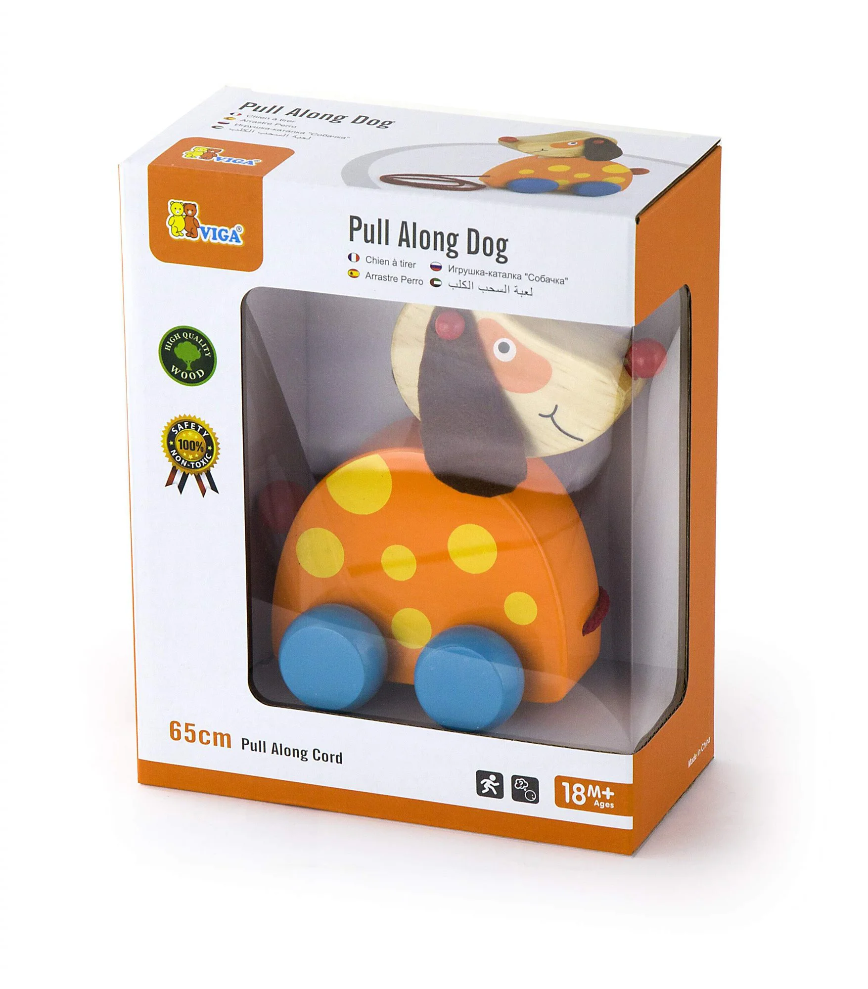 Jucarie din lemn Viga Toys Pull Along Dog foto