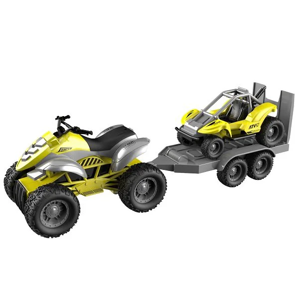 Masinuta cu inertie Wenyi ATV Galben, 1:16 foto
