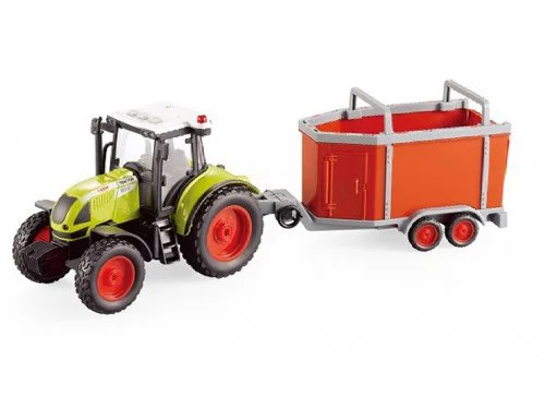 Tractor cu inertie Wenyi Trailered Farm Tractor cu sunet si lumini, 1:16 foto
