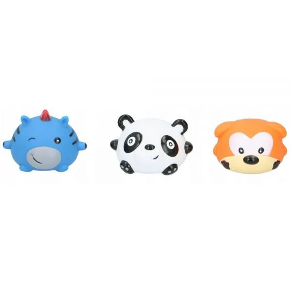 Set 3 jucarii de baie Eddy Toys (Zebra, Catel, Urs Panda)