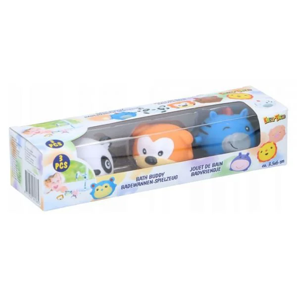 Set 3 jucarii de baie Eddy Toys (Zebra, Catel, Urs Panda)