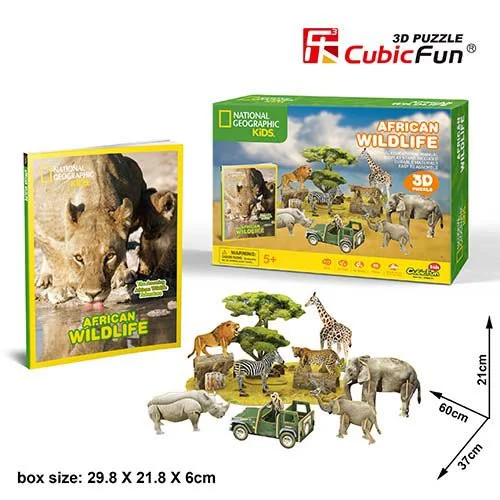 Puzzle 3D CubicFun African Wildlife foto