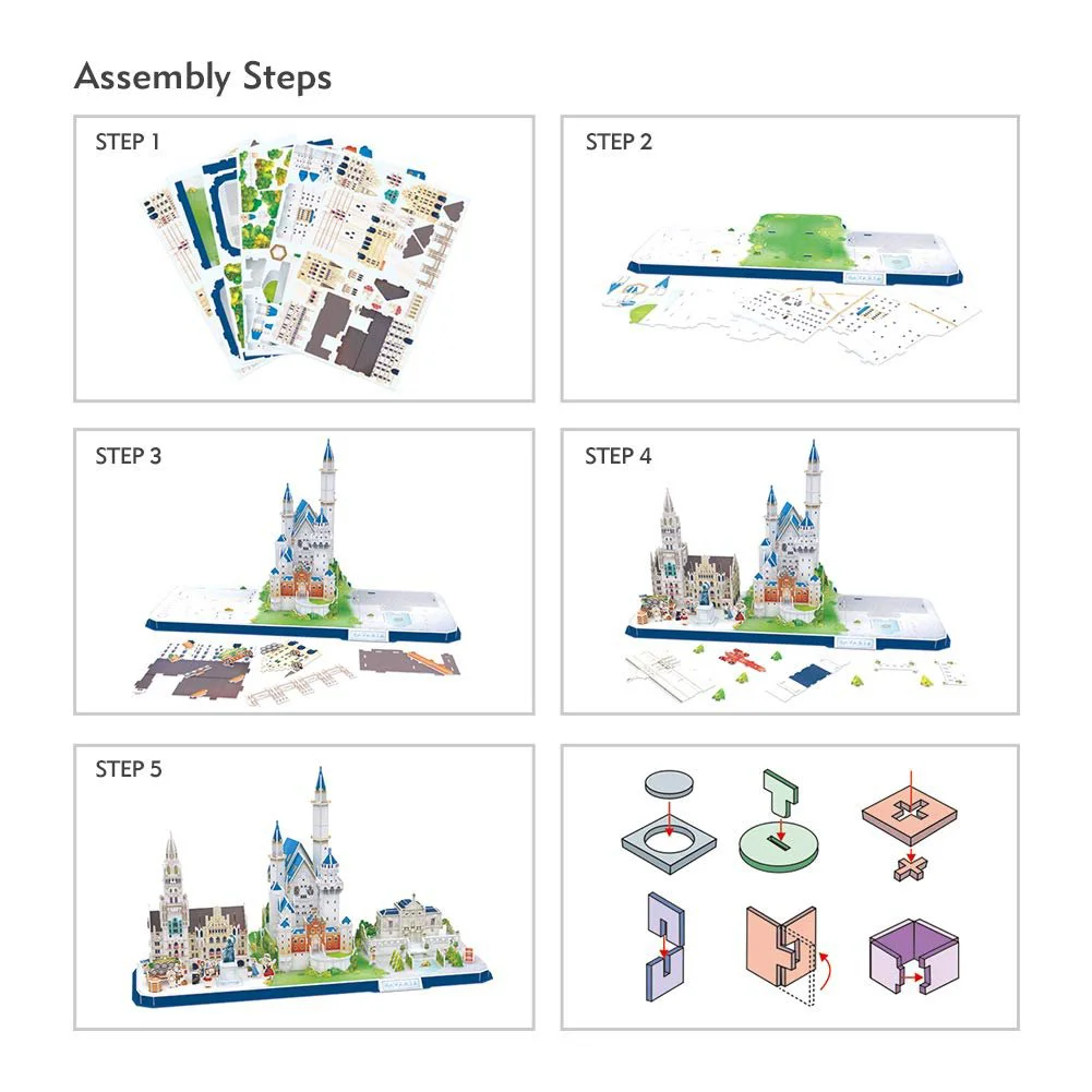 Puzzle 3D CubicFun City Line Bavaria foto