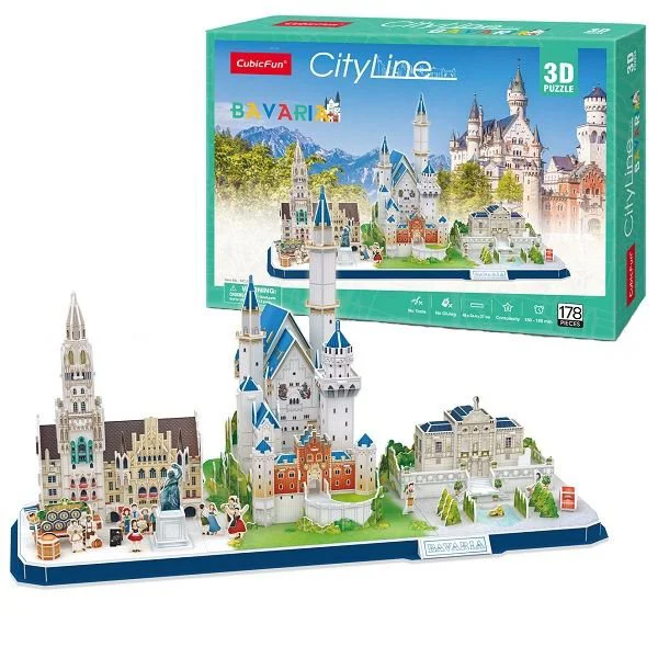 Puzzle 3D CubicFun City Line Bavaria foto
