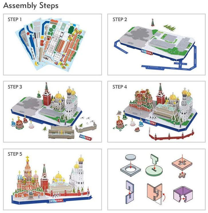 Пазл 3D CubicFun City Line Москва foto