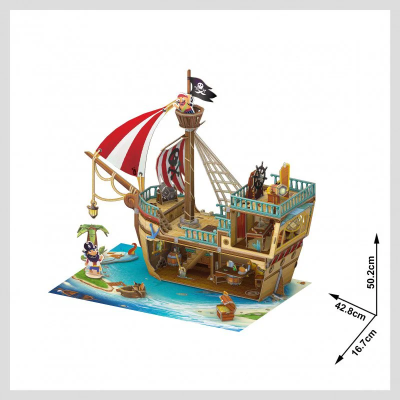 Puzzle 3D CubicFun Pirate Treasure Ship