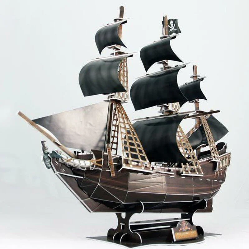 Puzzle 3D CubicFun Queen Anne's Revenge 22 piese foto