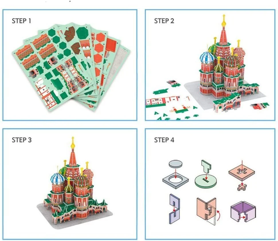 Пазл 3D CubicFun Храм Василия Блаженного