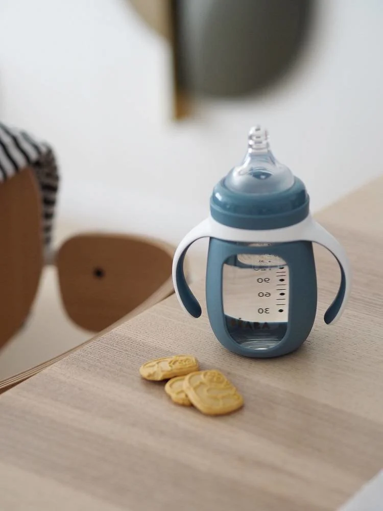 Обучающая бутылочка 2 в 1 Beaba Windy Blue (12+ мес), 210 мл