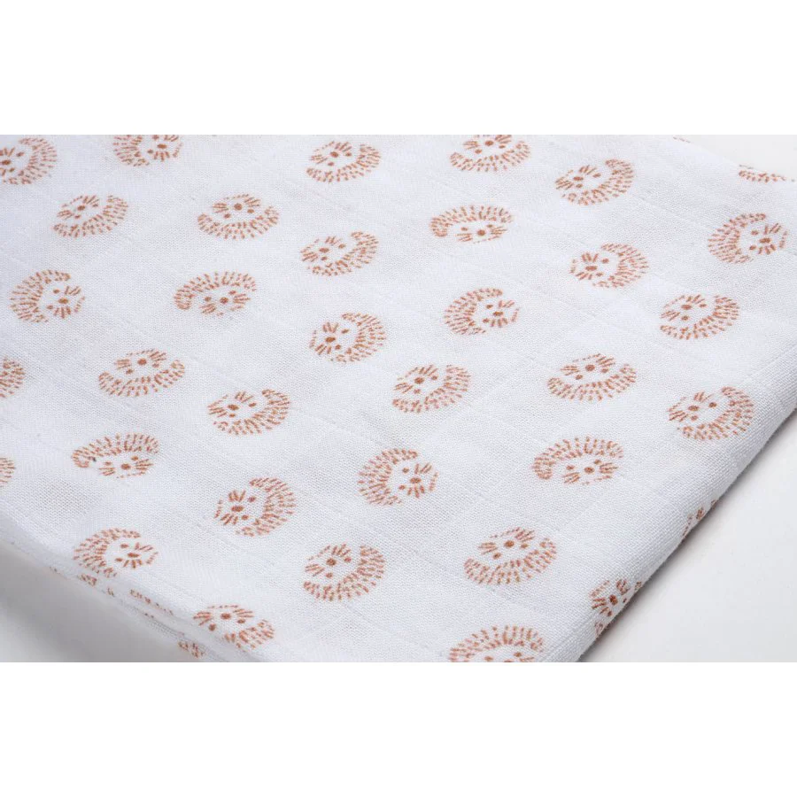 Set Muselina Beaba Herisson Marron din bumbac organic, 3 buc.