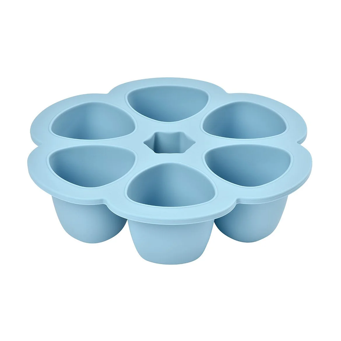 Recipient ermetic din silicon pentru mai multe portii Beaba Blue