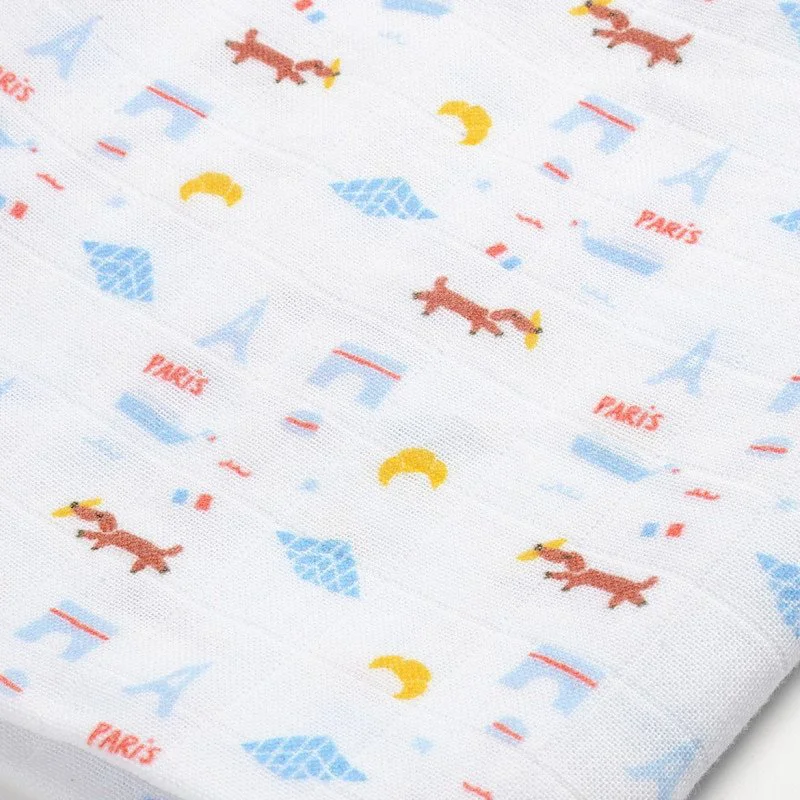 Set de museline Beaba Paris Blue 70x70 cm, 3 buc.