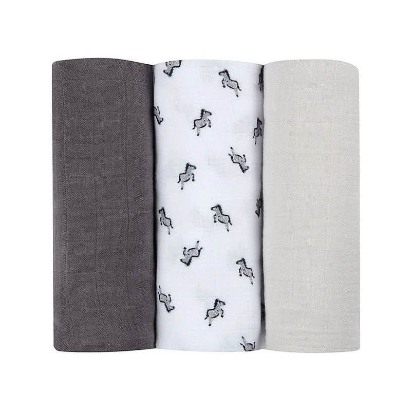 Набор муслиновых пеленок Beaba Savana Grey 70x70 см, 3 шт. foto