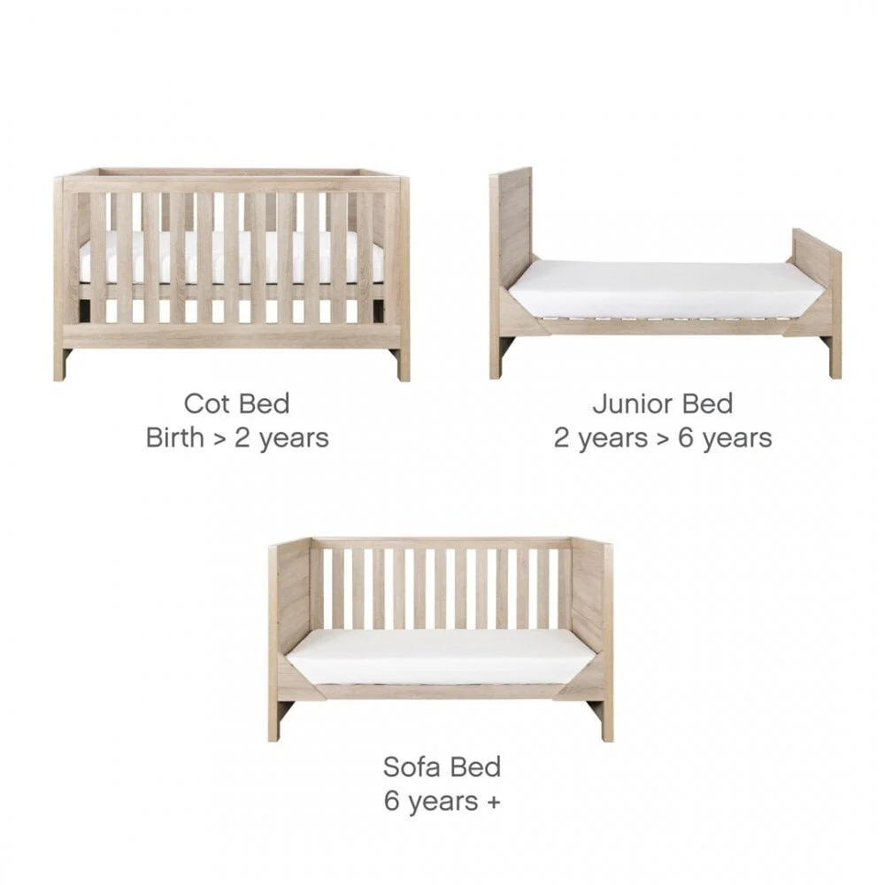 Деревянная кроватка 3 в 1 Tutti Bambini Modena Oak foto