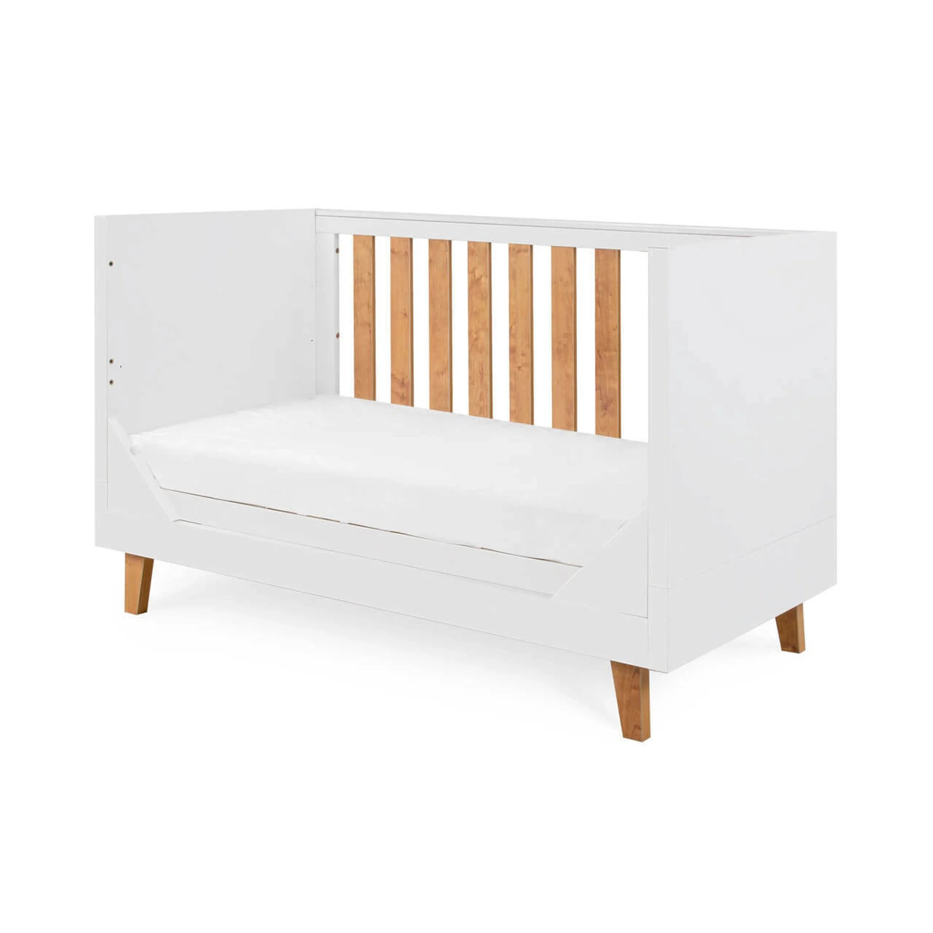 Деревянная кроватка 3 в 1 Tutti Bambini Como White & Rosewood
