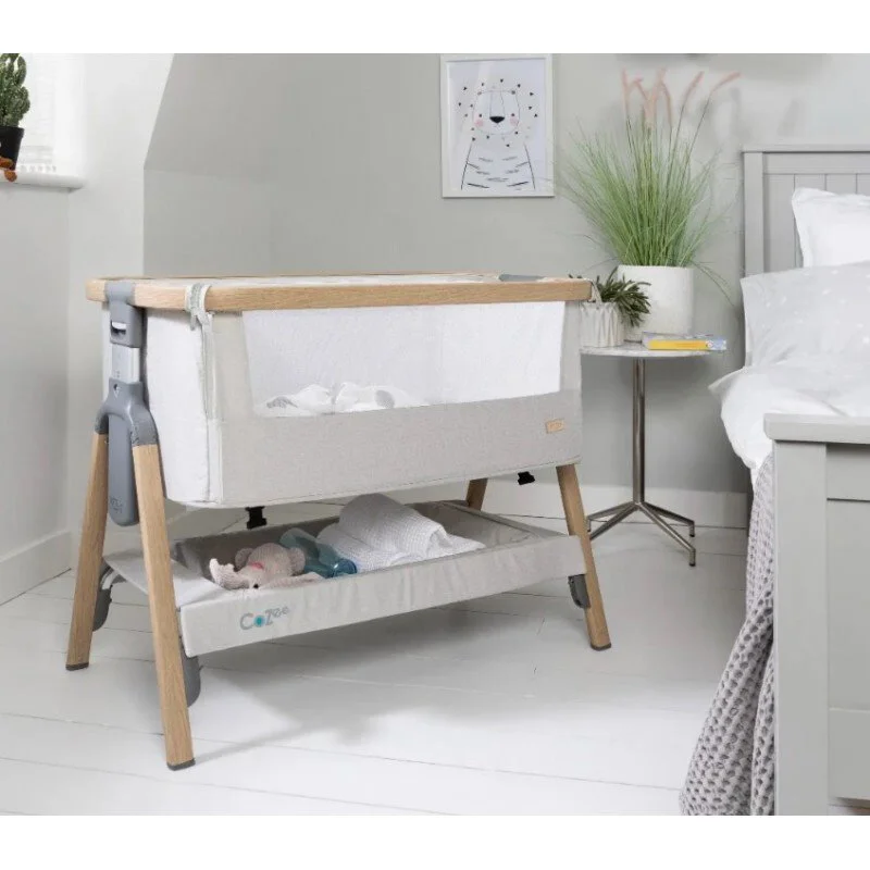 Кроватка 2 в 1 Tutti Bambini Co-Sleeper CoZee Oak & Sterling Silver